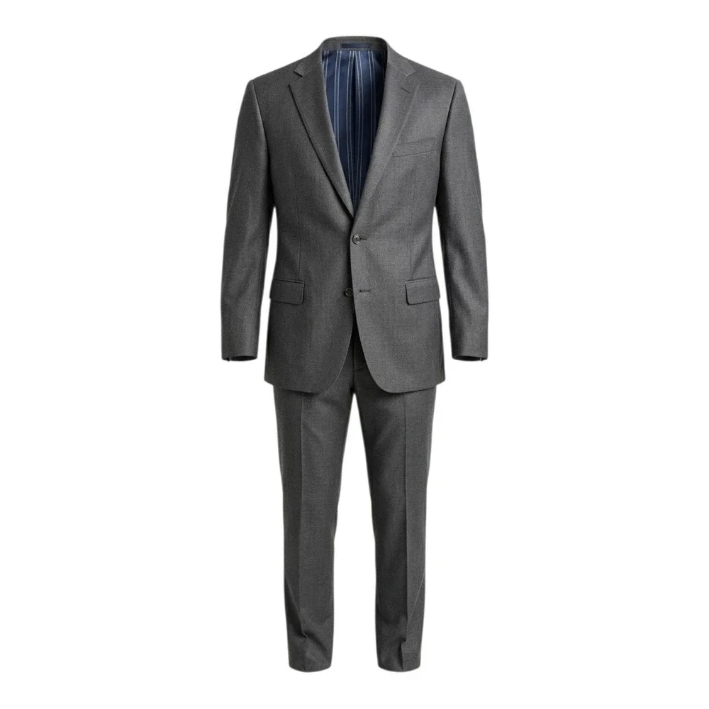 Brooks Brothers Fitzgerald Fit 2-Piece Suit Charcoal Grey Wool Sz 41L 32x32
